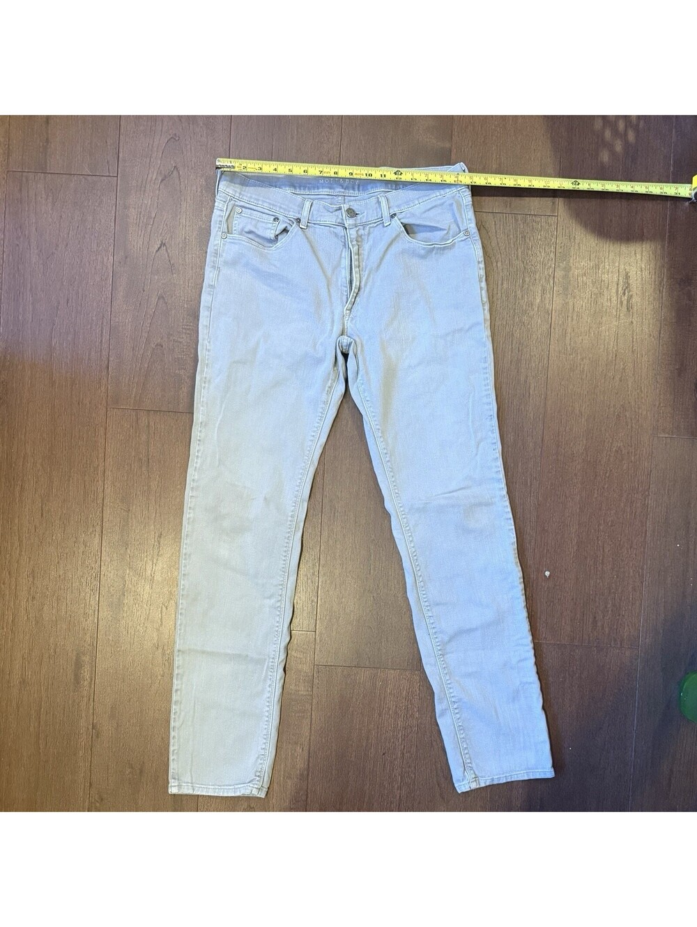 Mott & Bow Men’s Slim Fit Jeans Light Wash Blue Stretch Denim 5-Pocket - Picture 3 of 6